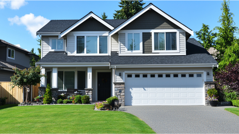 A house with vinyl siding