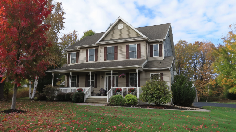 A house with painted siding