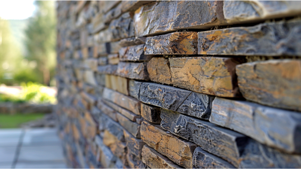 Faux stone siding