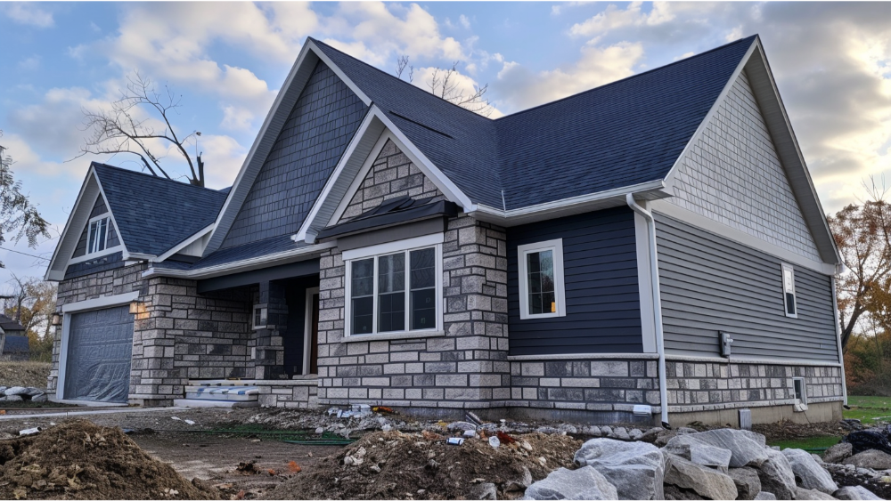 Faux stone siding