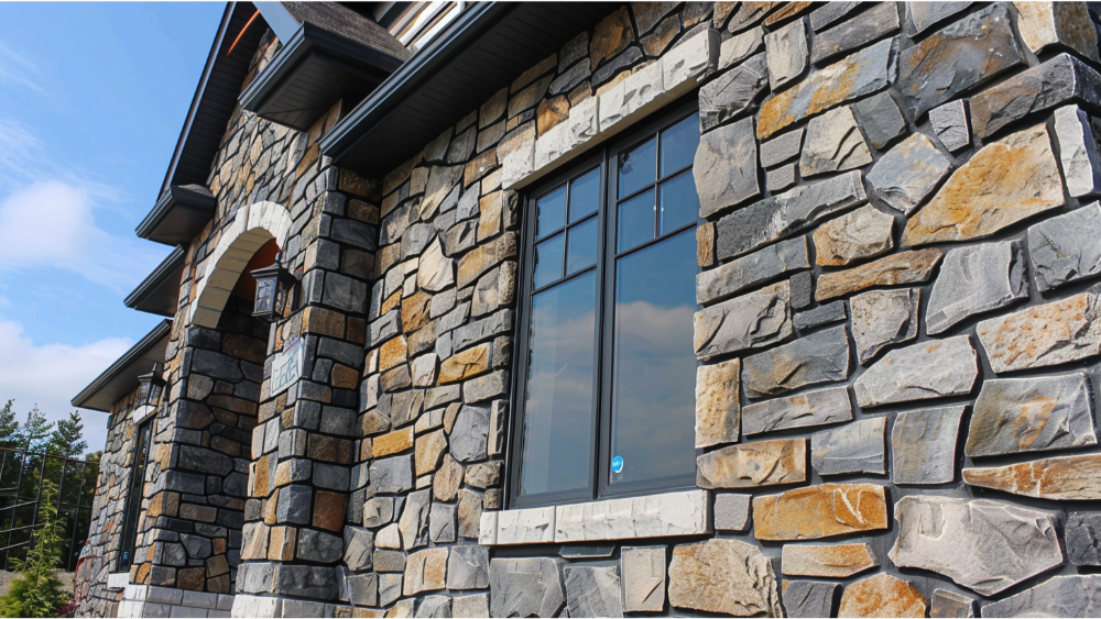 Faux stone siding