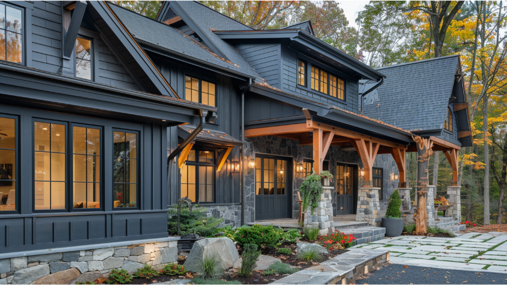 A house with fiber cement siding