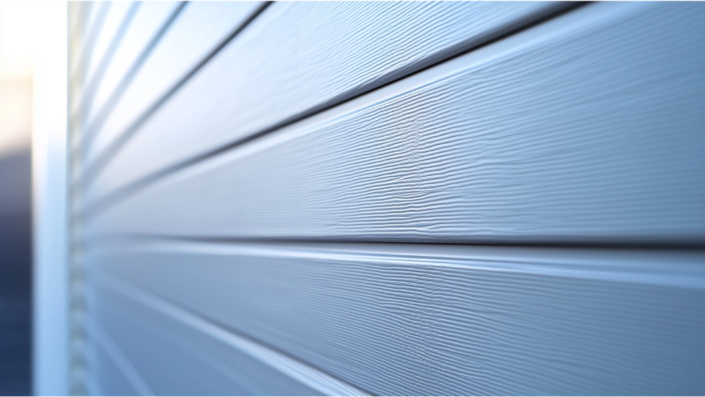 A close up of siding