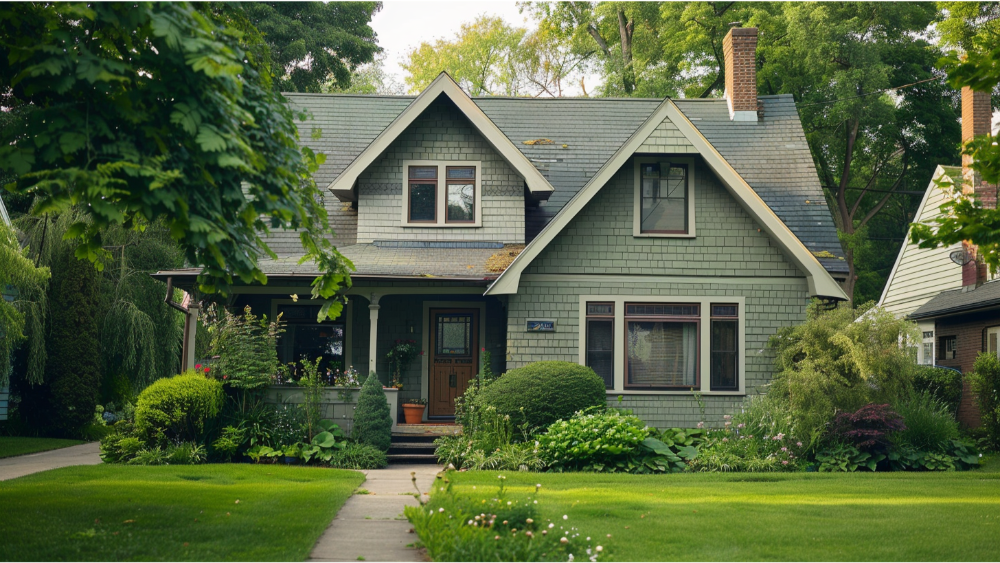 A house with insulated siding