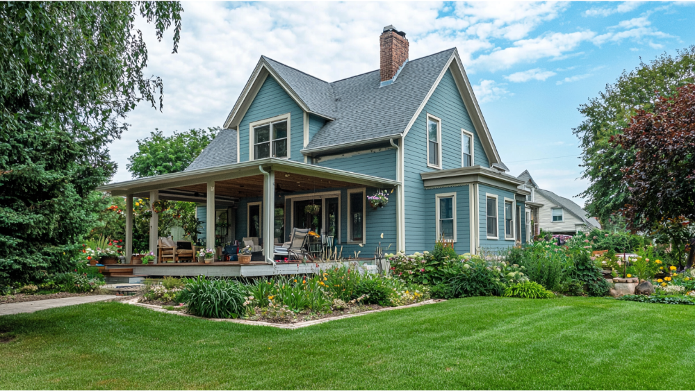 A house with hardie board siding