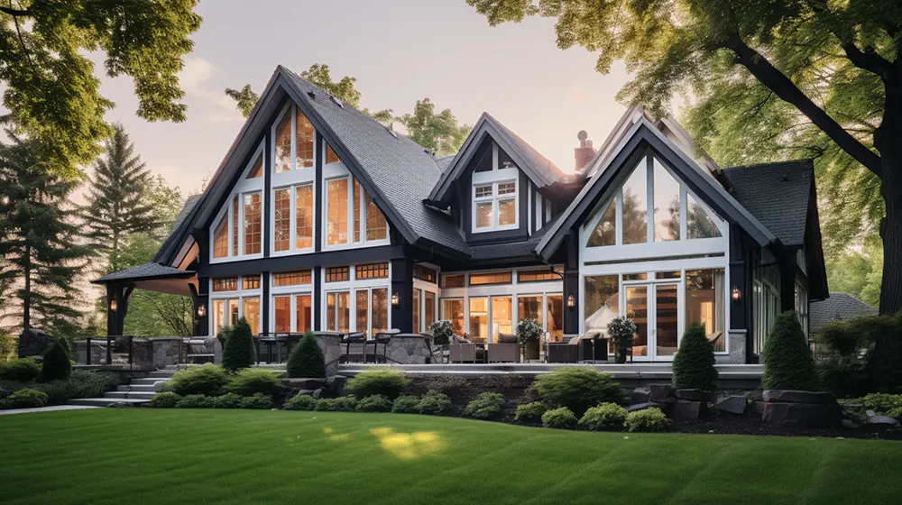 A house with nice windows