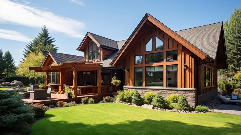 House with wood siding