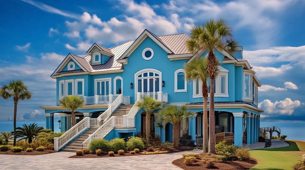 Coastal tones on a home