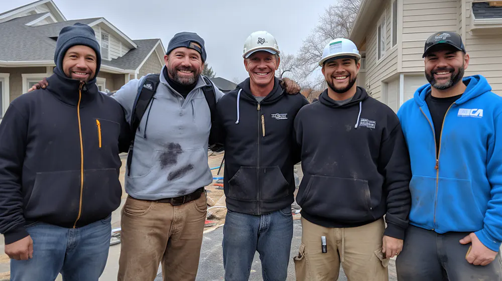 A group of siding contractors