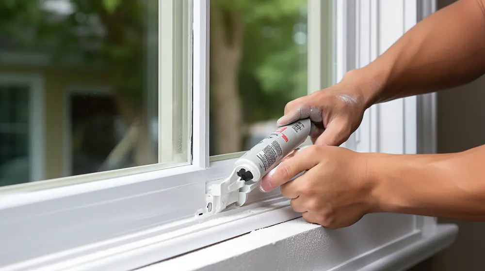 Sealing a grap with caulk