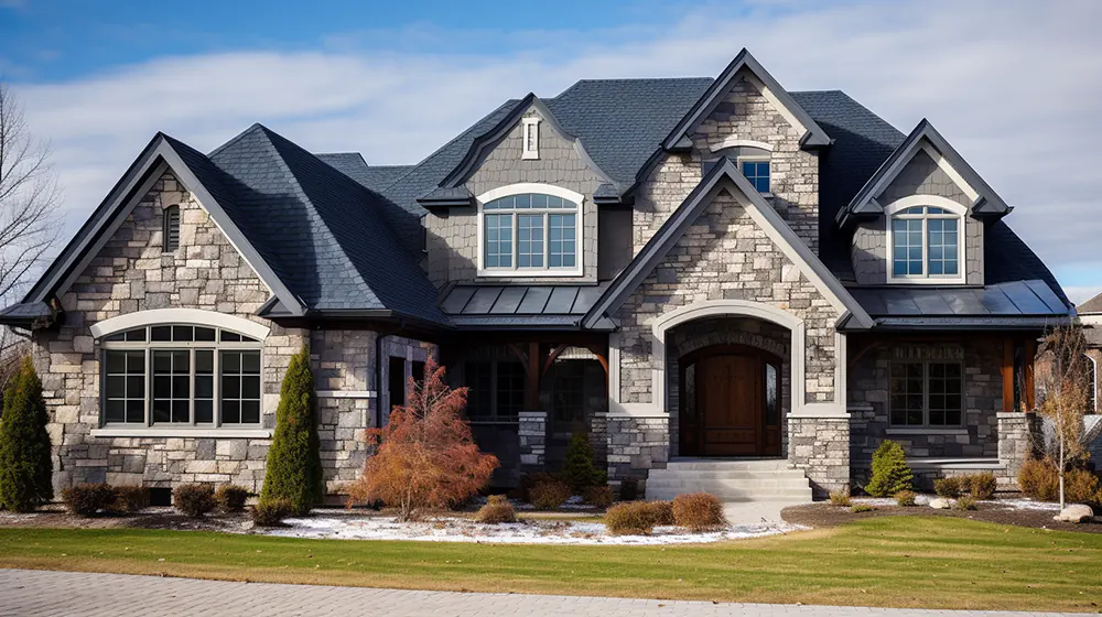 A home with stone siding