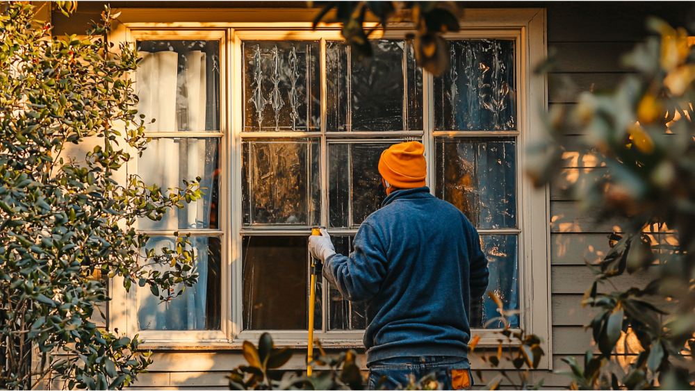 The Best Way To Clean Windows: A Step-By-Step Guide 10 A man cleaning a window