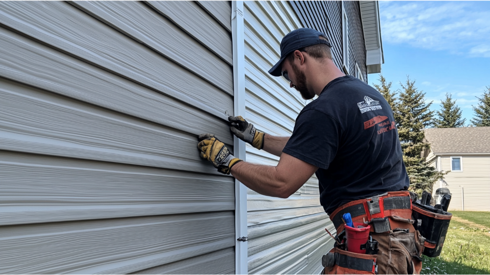 How To Tell If Siding Is Discontinued 11 A man installing siding