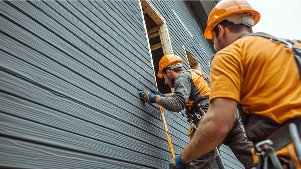 What Is Reverse Board And Batten Siding? 10 A team installing siding