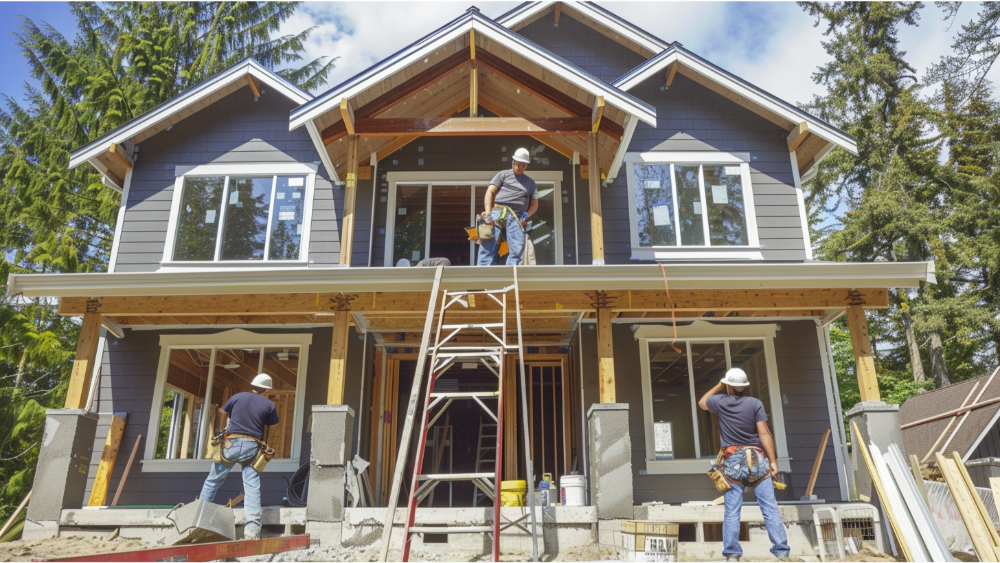 Your 2025 Guide To What Is Fiber Cement Siding 14 A team installing fiber cement siding