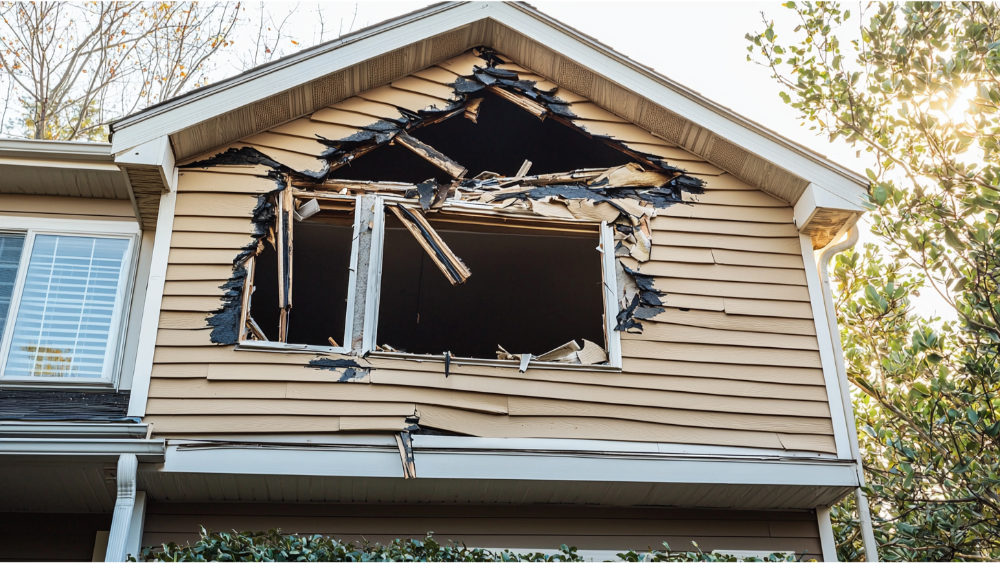 When To File A Claim: Siding Damage 8 A house with siding damage