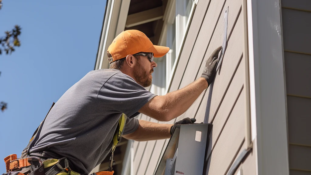 Siding Repair 2 Siding contractor repairing vinyl siding in sacramento, ca